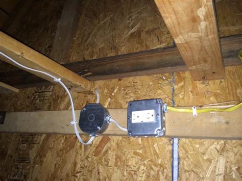 electrical gang box in attic|attic electrical box code.